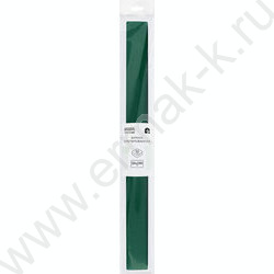 Бумага креповая 50*250см Темно-зеленая 32г/м2 NEW | Фото 1