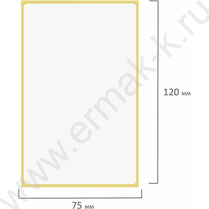 Термоэтикетка 75*120мм "Эко" рулон /300шт | Фото 6