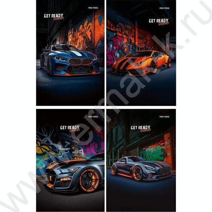 Блокнот  24л А6 "Разные машины и граффити-1" ассорти | Фото 1