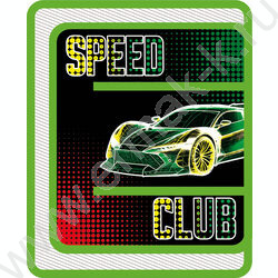 Папка д/труда А4 пластик молния вокруг Speed club NEW | Фото 1