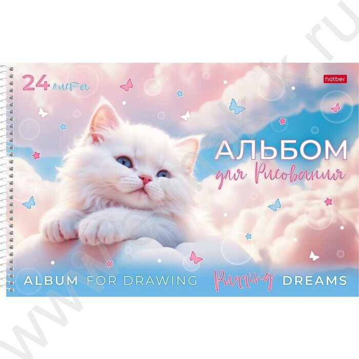 Альбом д/рисования-спираль пл.об. 24л "Нежные мечты" ассорти | Фото 3