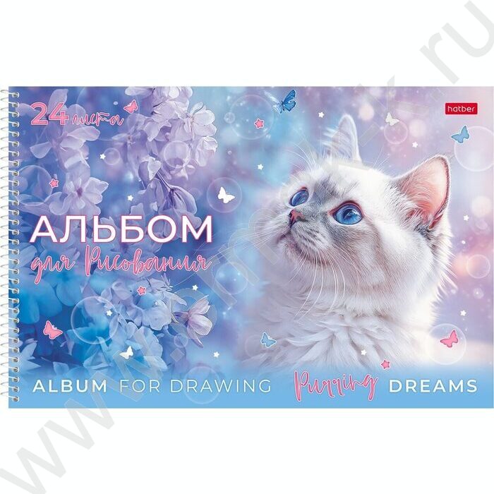 Альбом д/рисования-спираль пл.об. 24л "Нежные мечты" ассорти | Фото 5