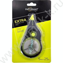Корректирующая лента 5мм*25м цв корп., черный "EXTRA" /европодвес NEW | Фото 4