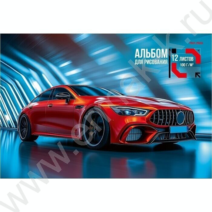 Альбом д/рисования 12л "Красивые автомобили" ассорти | Фото 4