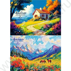 Альбом д/рисования 24л "Дивные пейзажи-1" ассорти NEW | Фото 1