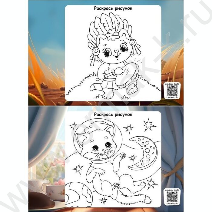 Альбом д/рисования 24л "Пушистые котики" ассорти | Фото 3