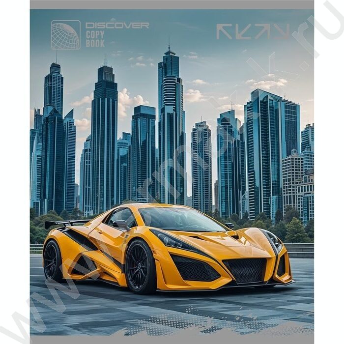 Тетрадь  48л клетка "Спортивные машины" /серебро,лён/ ассорти | Фото 2