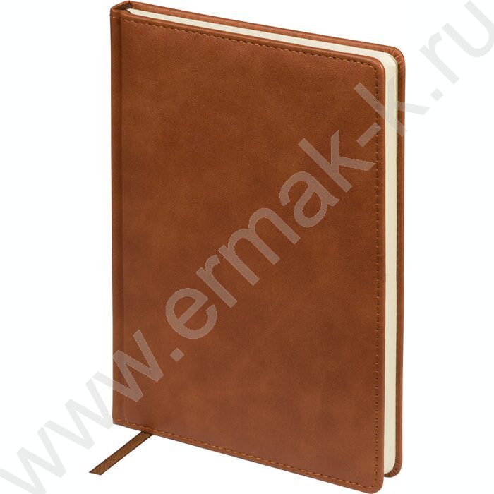 Ежедневник н/дат А5 128л Classic коричневый /ляссе/блок линейка | Фото 1