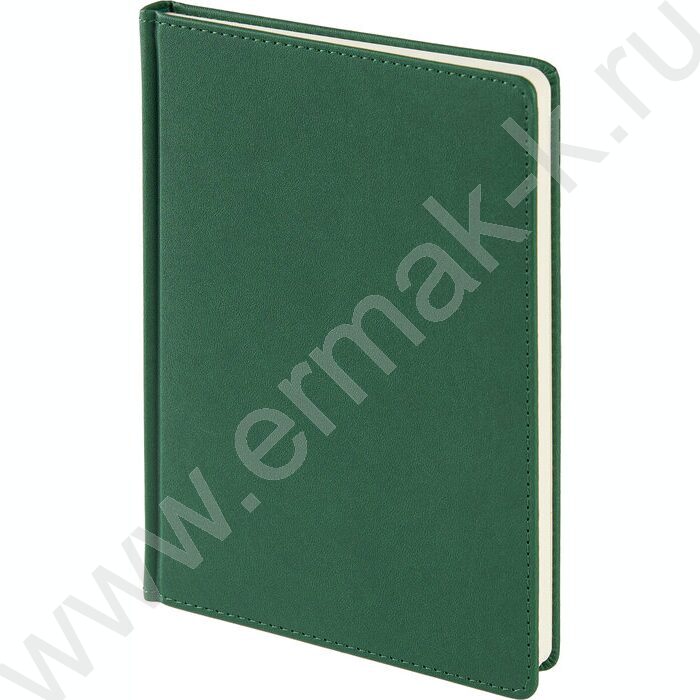 Ежедневник н/дат А5 128л Classic темно-зеленый /ляссе/блок линейка | Фото 1