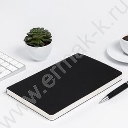 Ежедневник н/дат А5 136л Megapolis Velvet Flex черный,искус.кожа SOFT TOUCH,линейка NEW | Фото 6