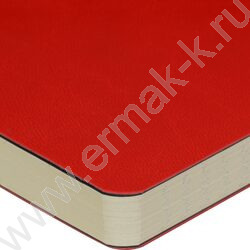 Ежедневник н/дат А5 136л Megapolis Velvet Flex красный,искус.кожа SOFT TOUCH,линейка NEW | Фото 5