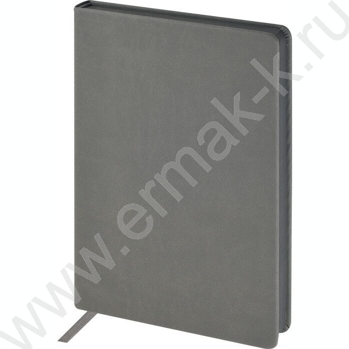 Ежедневник н/дат А5 136л Megapolis Color серый,искус.кожа SOFT TOUCH,ляссе,линейка | Фото 1