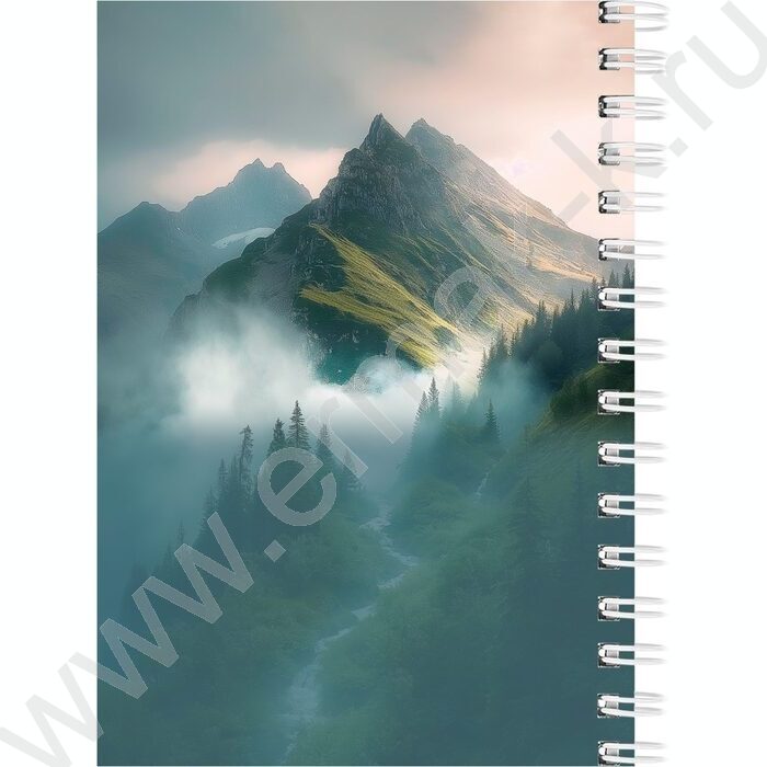Зап. книжка  80л А6 спираль "Горные пейзажи и вдохновление" ассорти | Фото 5