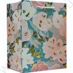 Пакет подарочный с матовой лам..золотист.тис. 210гр 31*42*12см (XL) Цветочный луг NEW | Фото 1