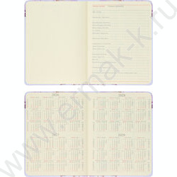 Ежедневник н/дат А5 168л Ирисы лайт,к/з,2ляссе,линия,сиреневый срез NEW | Фото 3