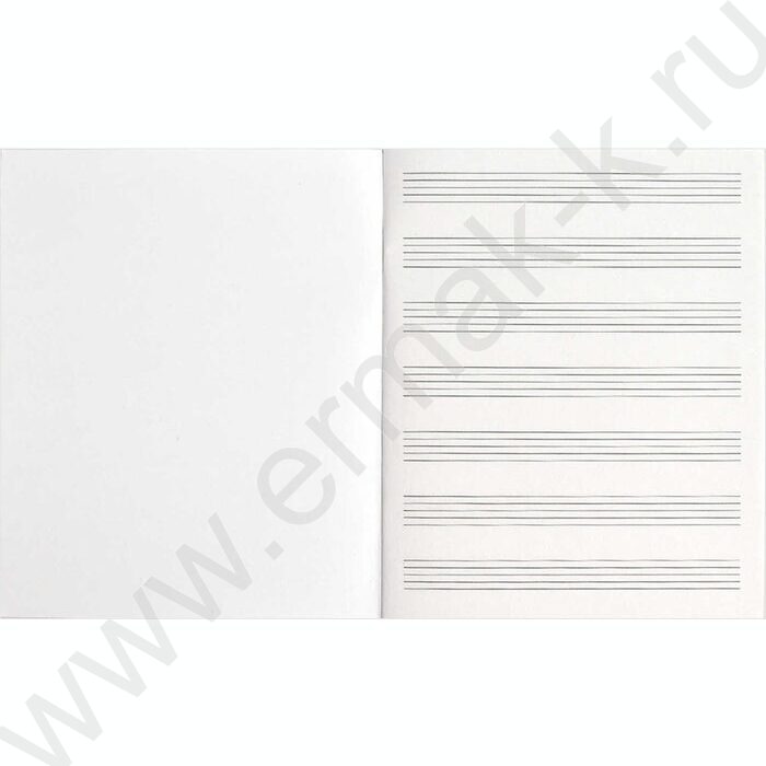 Тетрадь для нот 24л А5+ мл.классы "Девушка в наушниках" расширенный нотный стан | Фото 3