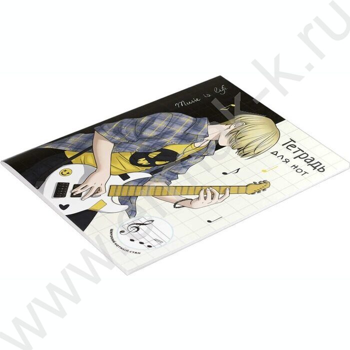 Тетрадь для нот 24л А5+ мл.классы "Гитарист" расширенный нотный стан | Фото 2
