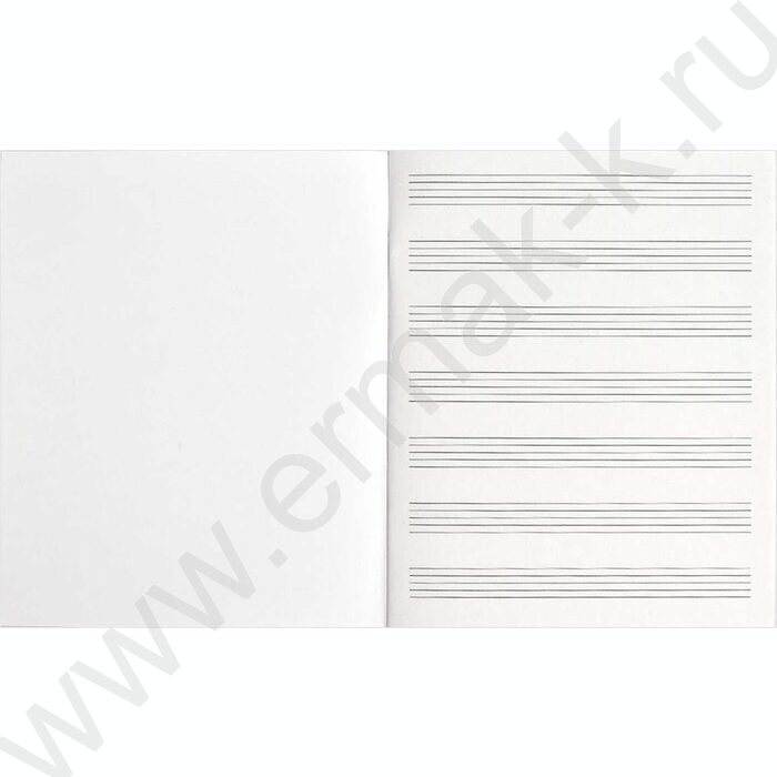 Тетрадь для нот 24л А5+ мл.классы "Зайка со скрипкой" расширенный нотный стан | Фото 3