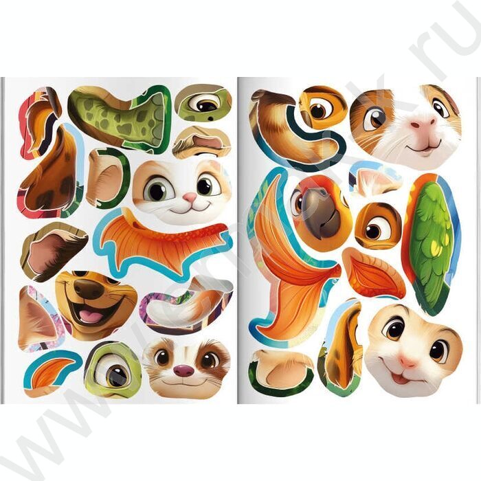 Книжка-картинка с наклейками Найди и приклей.Домашние питомцы 4+ | Фото 3