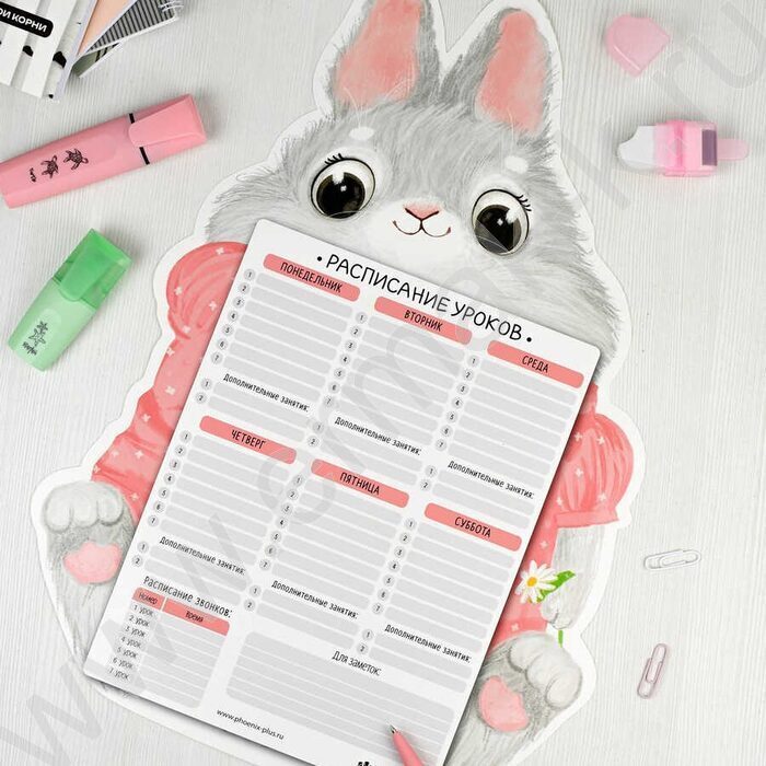 Расписание уроков А3 Кролик /выб.Уф-лак/ | Фото 2