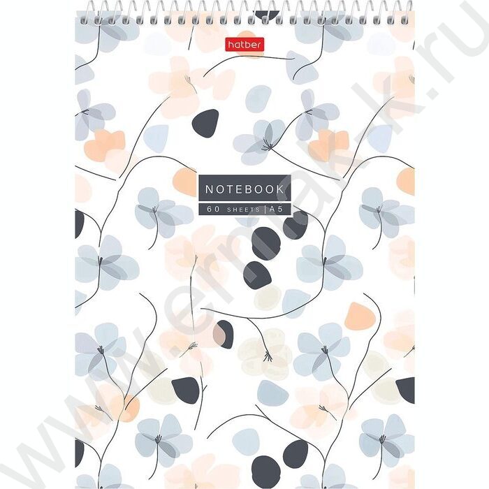 Блокнот  60л А5 спираль "Flowers" | Фото 2