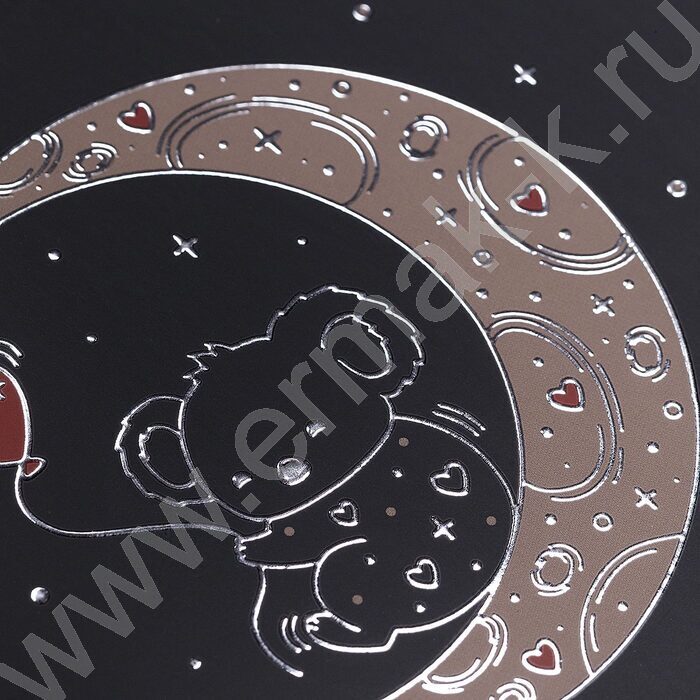 Тетрадь  48л клетка/спираль "На серебряной луне" /3D фольга/мат. лам. /4вида | Фото 8