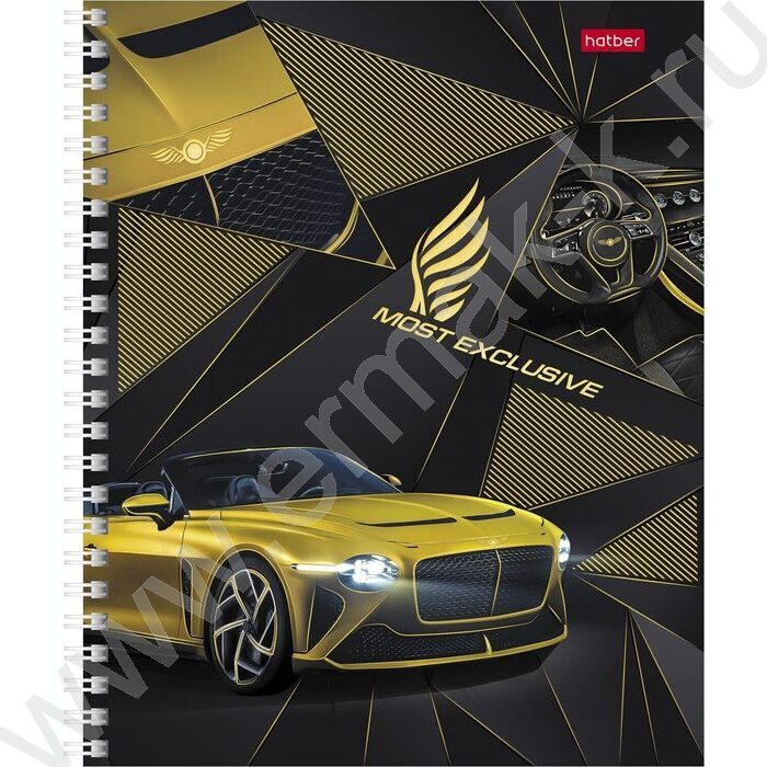 Тетрадь  48л клетка/спираль "Роскошь и стиль" /3D фольга/мат. лам. /4вида | Фото 3