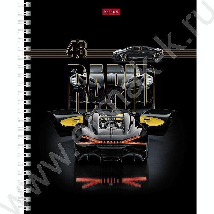 Тетрадь  48л клетка/спираль "Роскошь и стиль" /3D фольга/мат. лам. /4вида | Фото 4