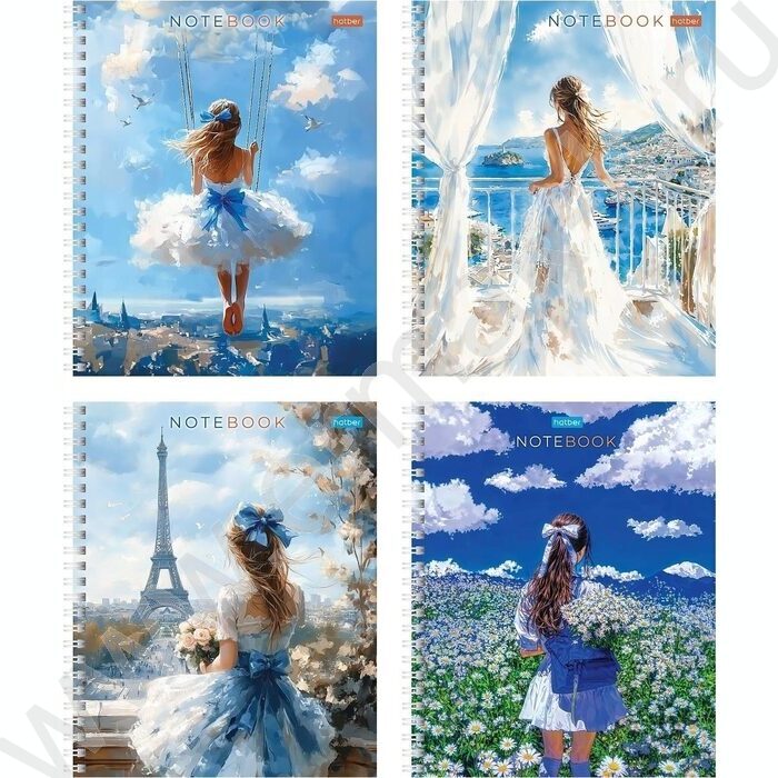 Тетрадь  48л клетка/спираль "Прекрасные незнакомки" 4вида | Фото 1