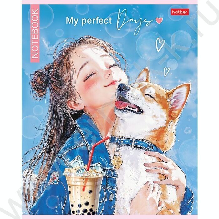 Тетрадь  48л клетка "Bubble tea" /ламинация Soft-touch/ | Фото 2