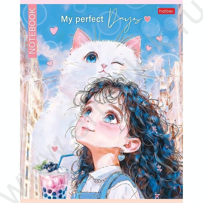 Тетрадь  48л клетка "Bubble tea" /ламинация Soft-touch/ | Фото 5