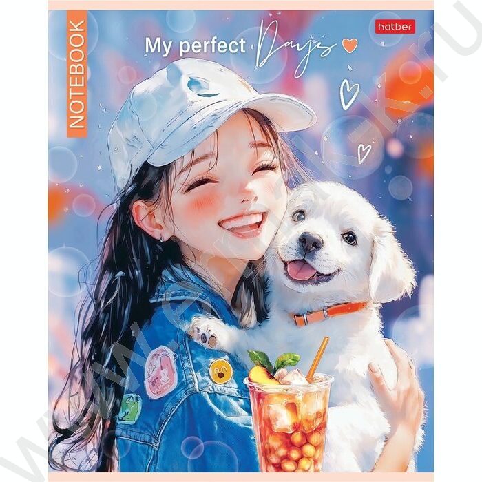 Тетрадь  48л клетка "Bubble tea" /ламинация Soft-touch/ | Фото 6