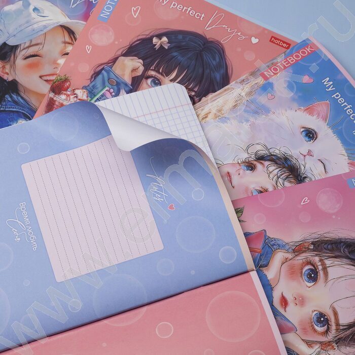 Тетрадь  48л клетка "Bubble tea" /ламинация Soft-touch/ | Фото 8