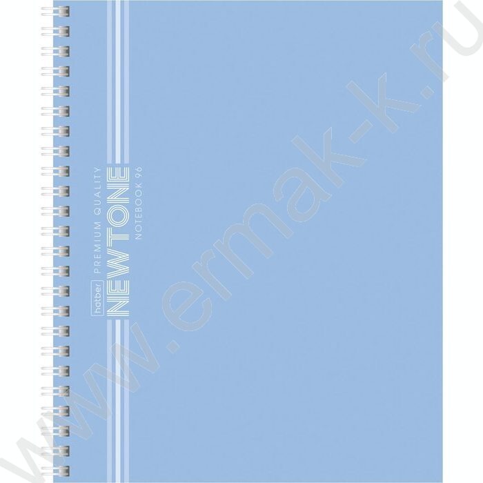 Тетрадь  96л линейка/спираль "NEWtone PASTEL Голубая дымка" /ламинация Soft-touch/ | Фото 1