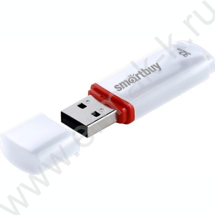 Съемный носитель информации 32GB USB Flash Drive <USB 2.0> белый "Crown" | Фото 2