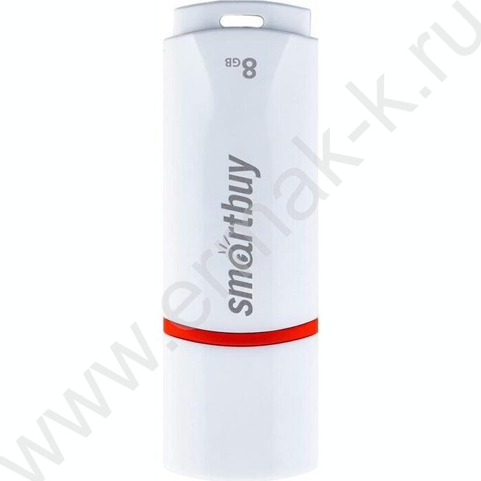 Съемный носитель информации  8GB USB Flash Drive <USB 2.0> белый "Crown" | Фото 1