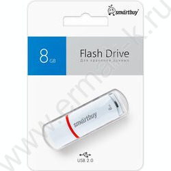 Съемный носитель информации  8GB USB Flash Drive <USB 2.0> белый "Crown" | Фото 3