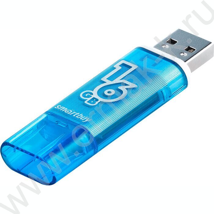 Съемный носитель информации 16GB USB Flash Drive <USB 2.0> голубой "Glossy" | Фото 2