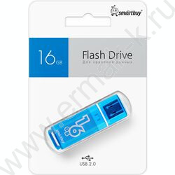 Съемный носитель информации 16GB USB Flash Drive <USB 2.0> голубой "Glossy" | Фото 3