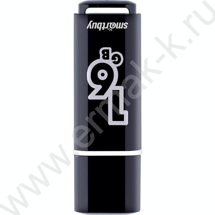 Съемный носитель информации 16GB USB Flash Drive <USB 2.0> черный "Glossy" | Фото 1