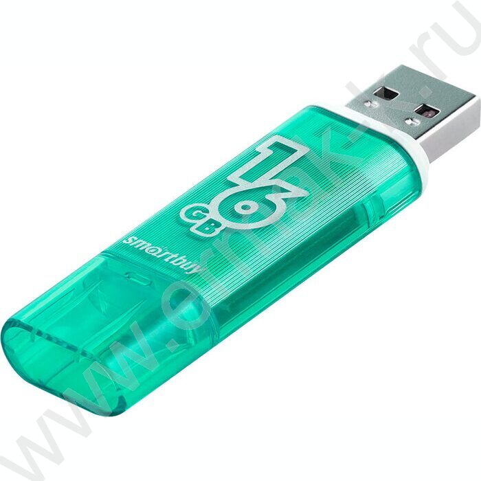 Съемный носитель информации 16GB USB Flash Drive <USB 2.0> зеленый "Glossy" | Фото 2
