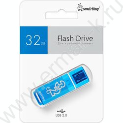 Съемный носитель информации 32GB USB Flash Drive <USB 2.0> голубой "Glossy" | Фото 3