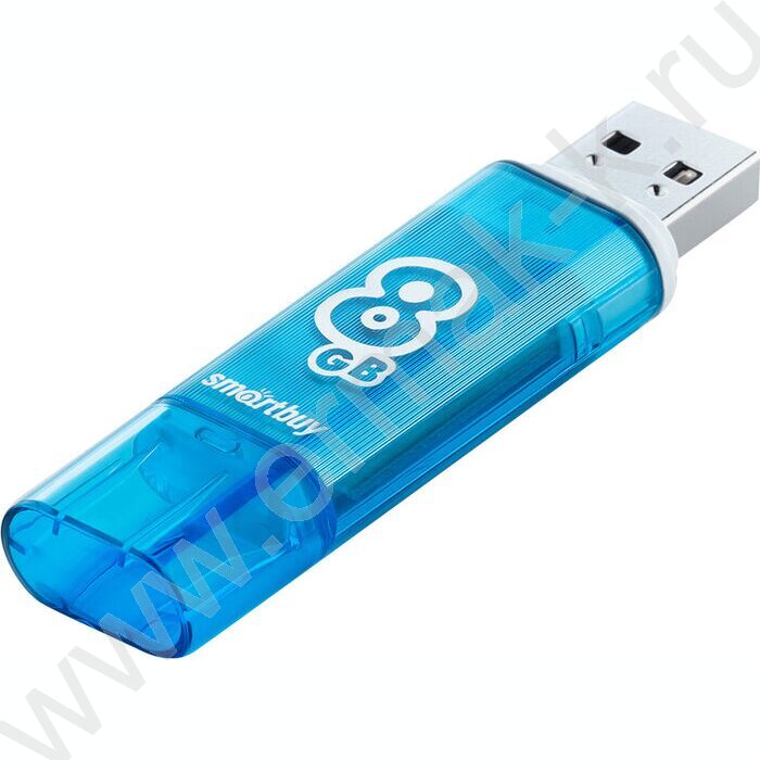 Съемный носитель информации  8GB USB Flash Drive <USB 2.0> голубой "Glossy" | Фото 2