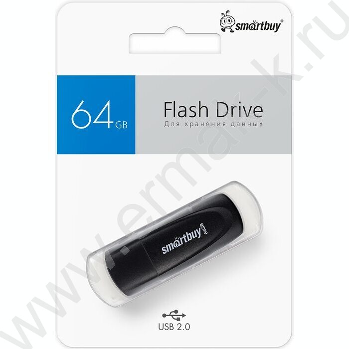 Съемный носитель информации 64GB USB Flash Drive <USB 2.0> черный "Scout" | Фото 4
