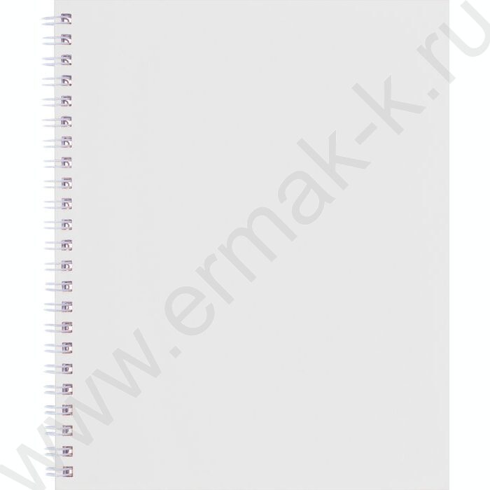 Тетрадь  96л клетка/спираль "SoloMatte- Арктический белый" /ламинация Soft-touch/ | Фото 1