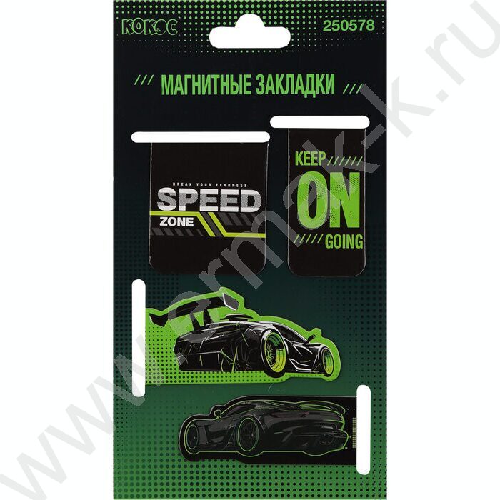 Закладки магнитные "Auto fight" набор 4шт | Фото 1