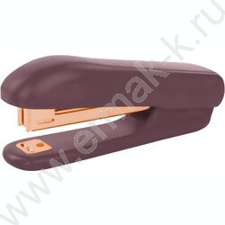 Степлер №10  12л пластик бургунди /встроен антистеплер /метал. детали - розового золота | Фото 1