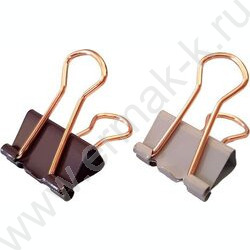 Зажим 19мм цветной ассорти 2 цвета (бургунди и лавандово-пепельный) /Набор 12штук | Фото 1