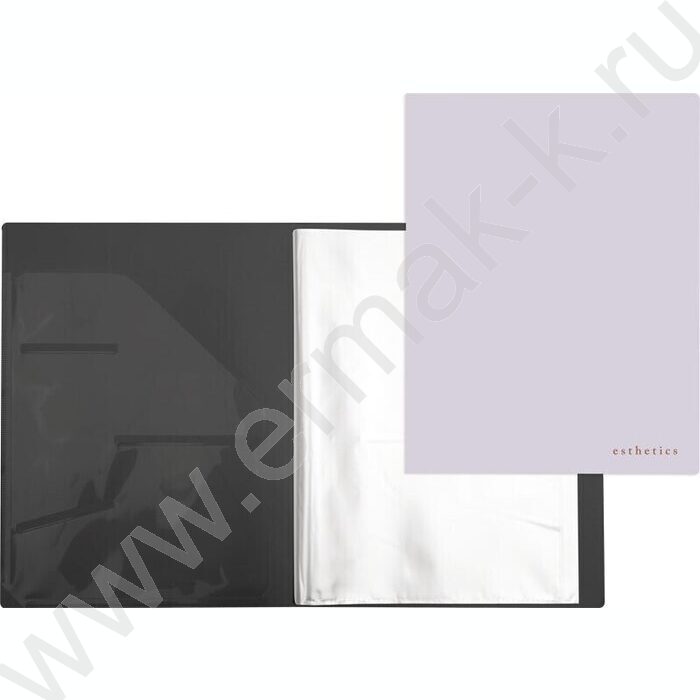 Папка  20 файлов Esthetics, лавандово-пепельная 0,7мм, фактура "soft-touch", с внутр. карм.160мк | Фото 1
