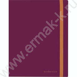 Папка на резинках "Esthetics" фактура "soft-touch", вертикальная резинка А4 0,6мм, бургунди NEW | Фото 1